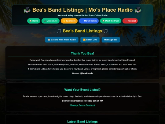 bandschedules screenshot