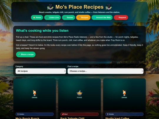 recipes screenshot