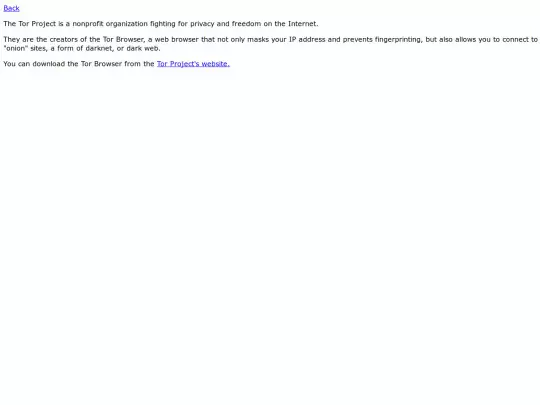 Tor screenshot