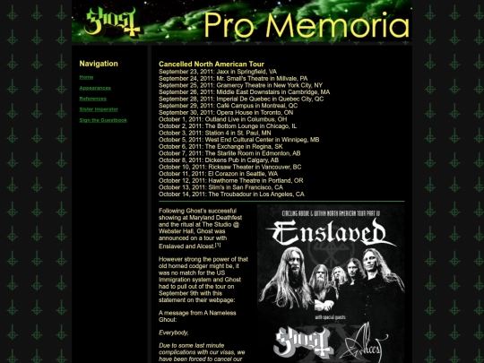 Eras/I/2011/CancelledNorthAmericanTour screenshot