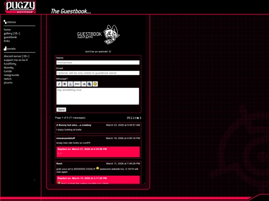guestbook screenshot