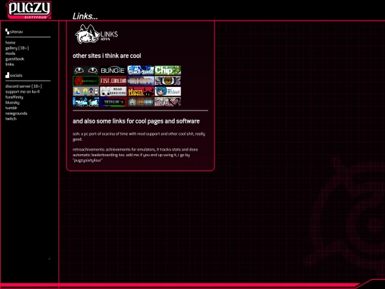 links screenshot
