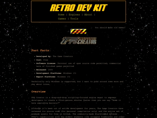 engines/fpscreator screenshot