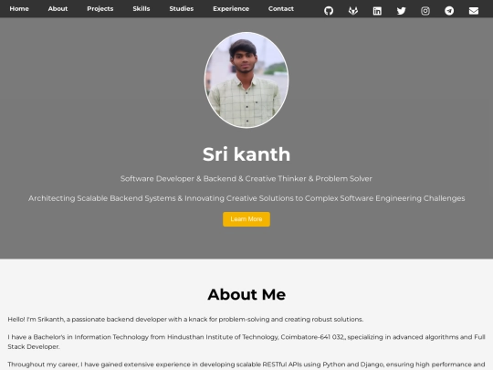 portfolio/home screenshot