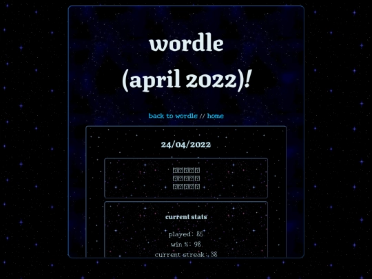 wordle/english/apr22 screenshot