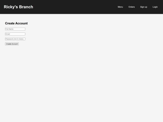 signup screenshot