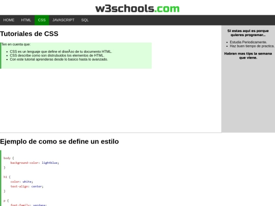 Taller programacion web/CSS screenshot
