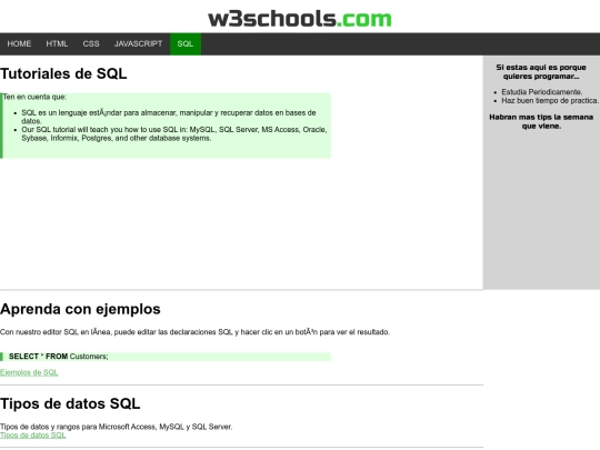 Taller programacion web/SQL screenshot