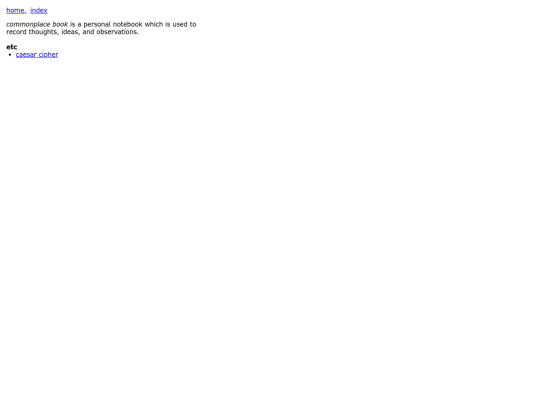 commonplace screenshot
