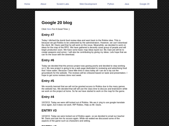 google20Blog screenshot