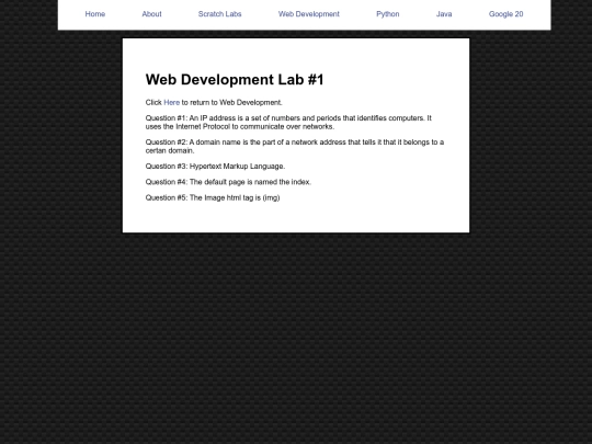 webDevLab1 screenshot