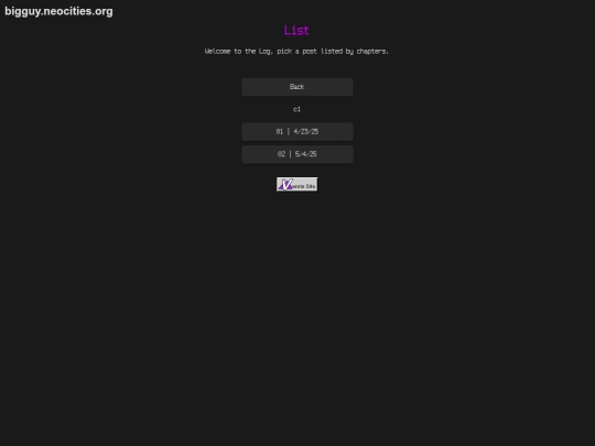 b/list screenshot
