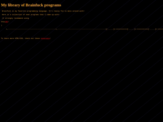 brainfuck screenshot