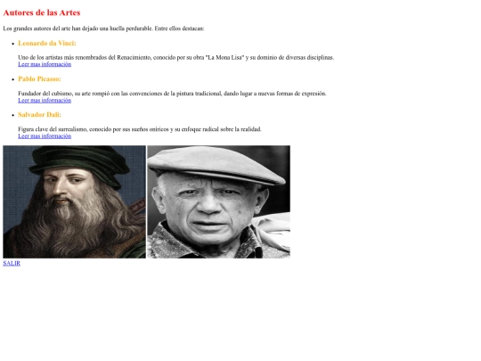 autores del arte screenshot