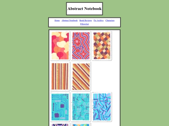 Abstract-Notebook/display-page screenshot