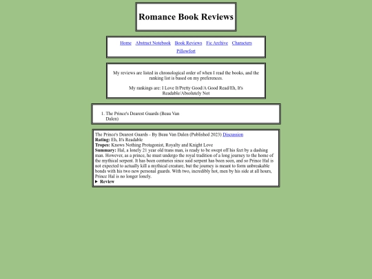 Book-Reviews/Romance screenshot