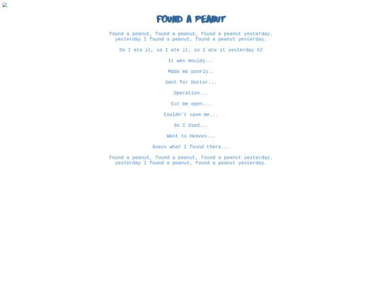 songs/foundapeanut screenshot