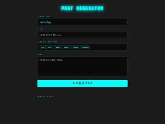 post-generator screenshot