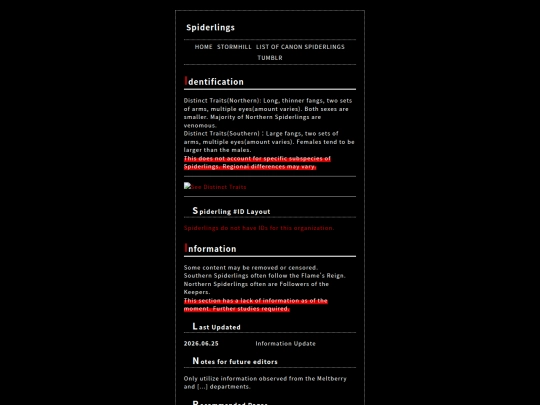 spiderlinginfo screenshot