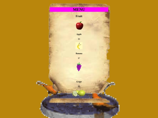sponge/menu screenshot
