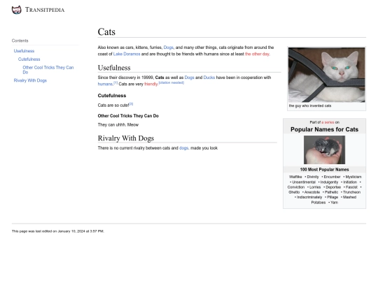 wiki/Cats screenshot