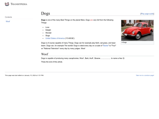 wiki/Dogs screenshot