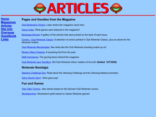 articles/articlesandpages screenshot