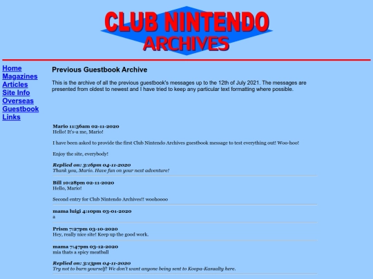guestbookarchive screenshot