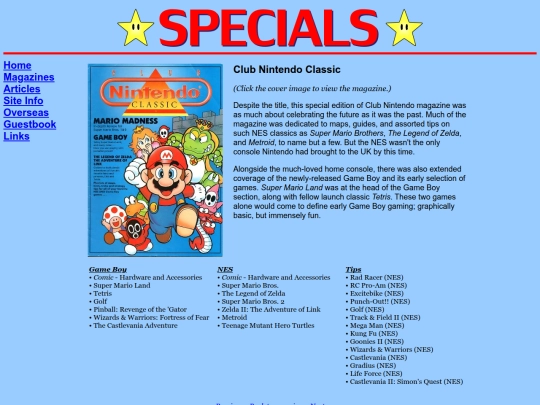 magazines/specials/classics screenshot