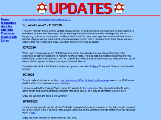 updates screenshot