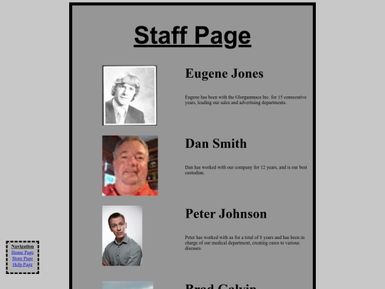 staffpage screenshot