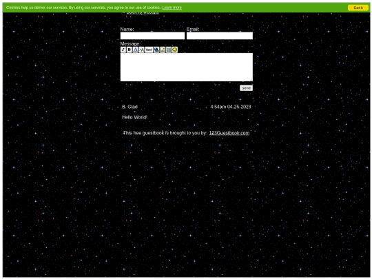 guestbook screenshot