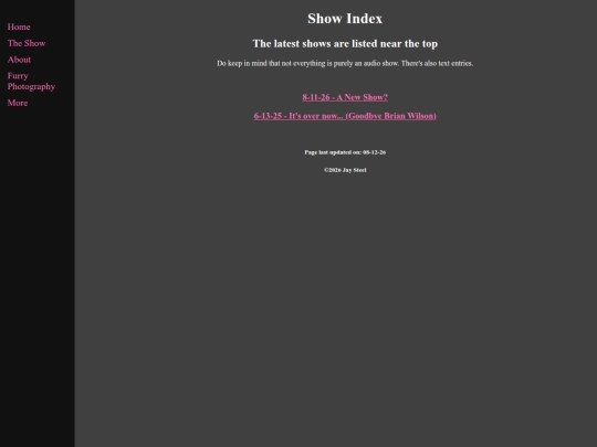 shows/showindex screenshot