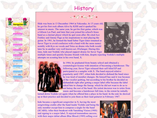 history screenshot