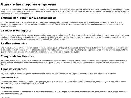 empresas screenshot