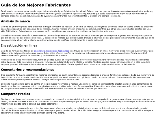 fabricantes screenshot