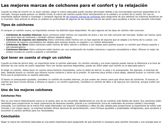 marcas/colchones screenshot