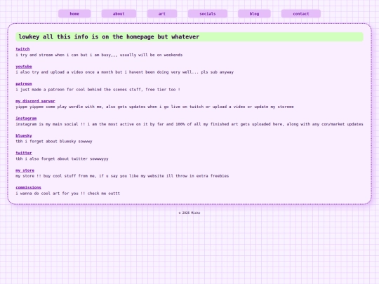 socials screenshot