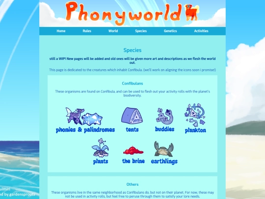 species screenshot