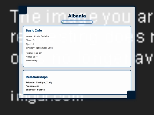 profiles/albania screenshot