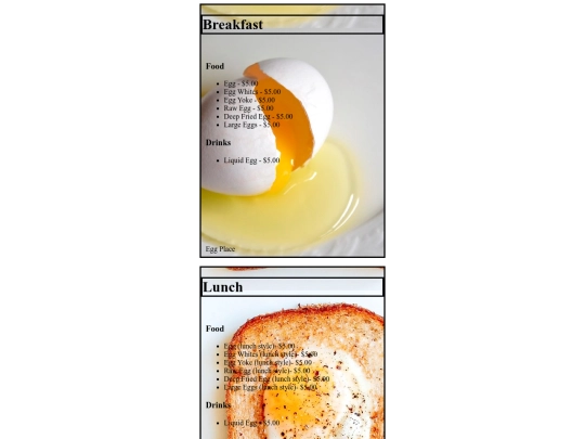 Menu1 screenshot