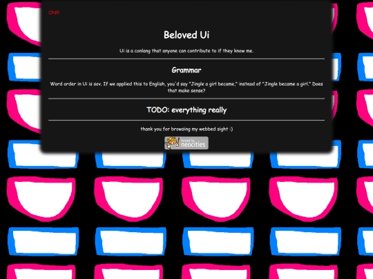 conlangs/ui screenshot