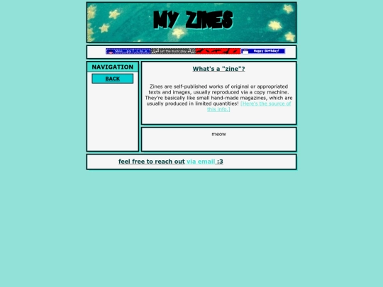 pages/zines screenshot