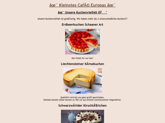 cafe/Kuchenvielfalt/kuchen screenshot