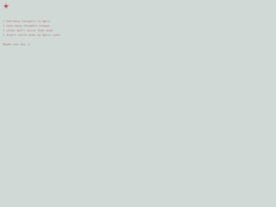 aprilthoughts screenshot