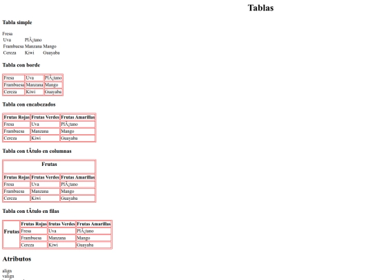 Tablas screenshot