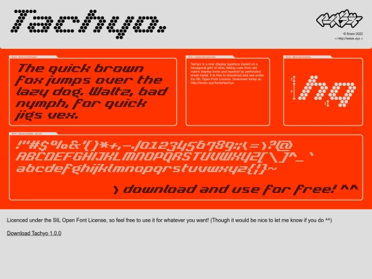 fonts/tachyo screenshot