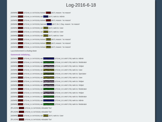log screenshot