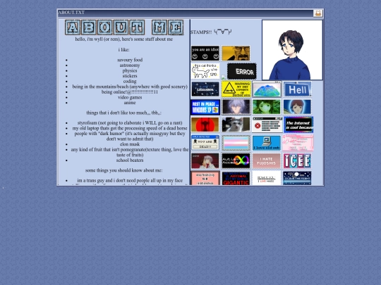 aboutme screenshot