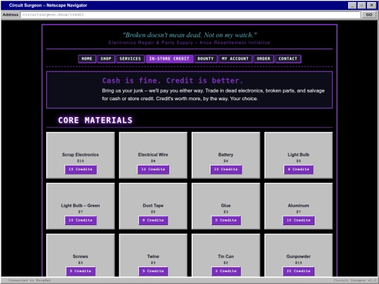 credit screenshot